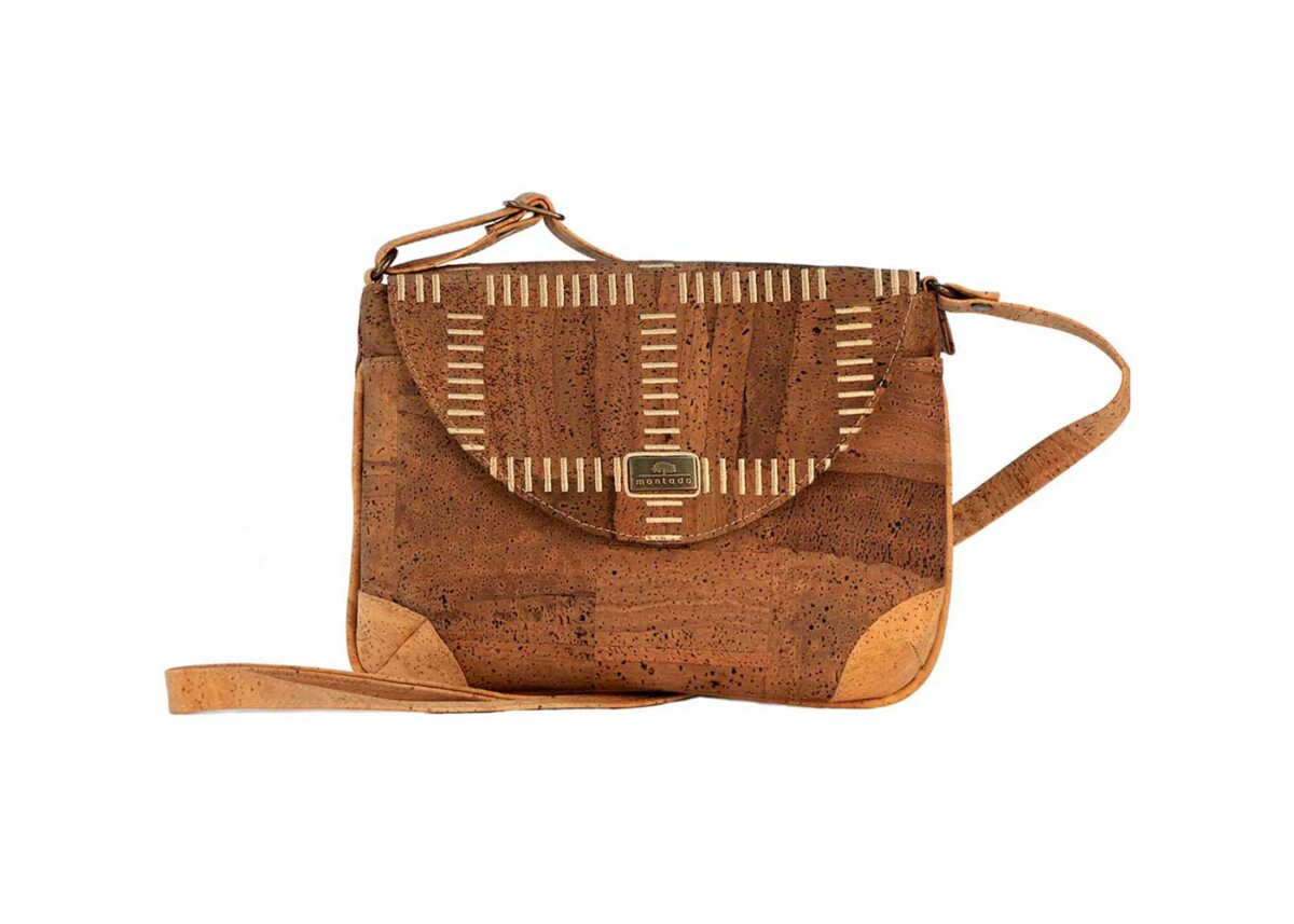 Cork Taco Crossbody Bag With Square Embroidered SektorCorkPortugal