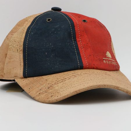 Red and Blue Cork Baseball Cap