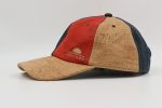 Red and Blue Cork Baseball Cap