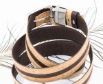 Reversible Cork Belt with Stripes