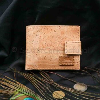 Cork Wallet for men's in the natural color